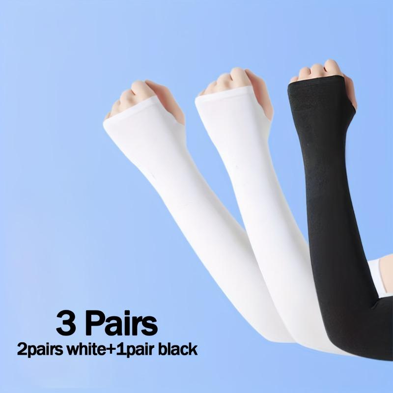 3 Pairs Unisex Arm Sleeves Summer Ice Fiber, Breathable Lightweight UV Sun Protection, Elastic Seamless Fit White Grey Black
3 Pairs Unisex Arm Sleeves Summer Ice Fiber, Breathable Lightweight UV Sun Protection, Elastic Seamless Fit White Grey Black