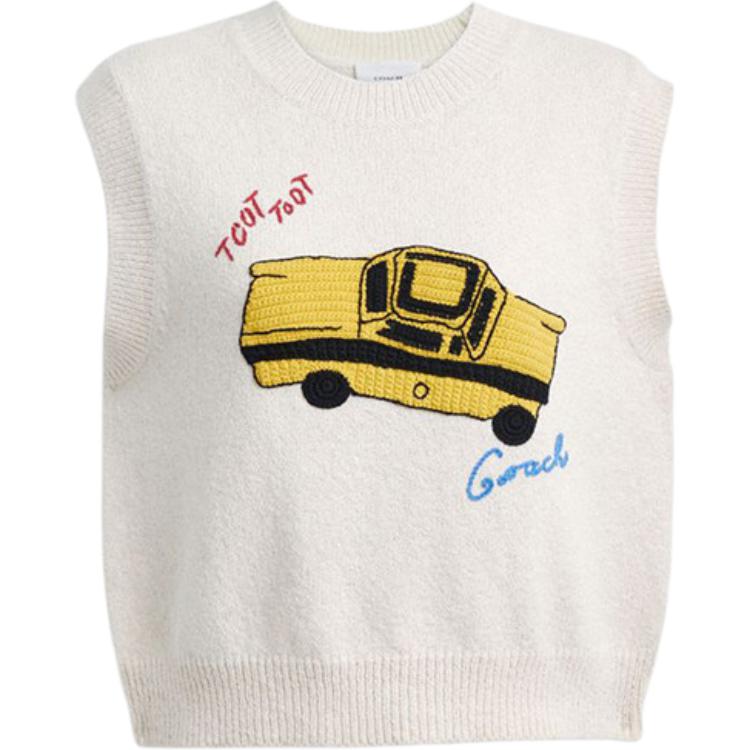 Coach SS25 Printed Round Neck Sweater Vest Women sweater Cream-White CZ734-CU3 L
Coach SS25 Printed Round Neck Sweater Vest Women sweater Cream-White CZ734-CU3 L