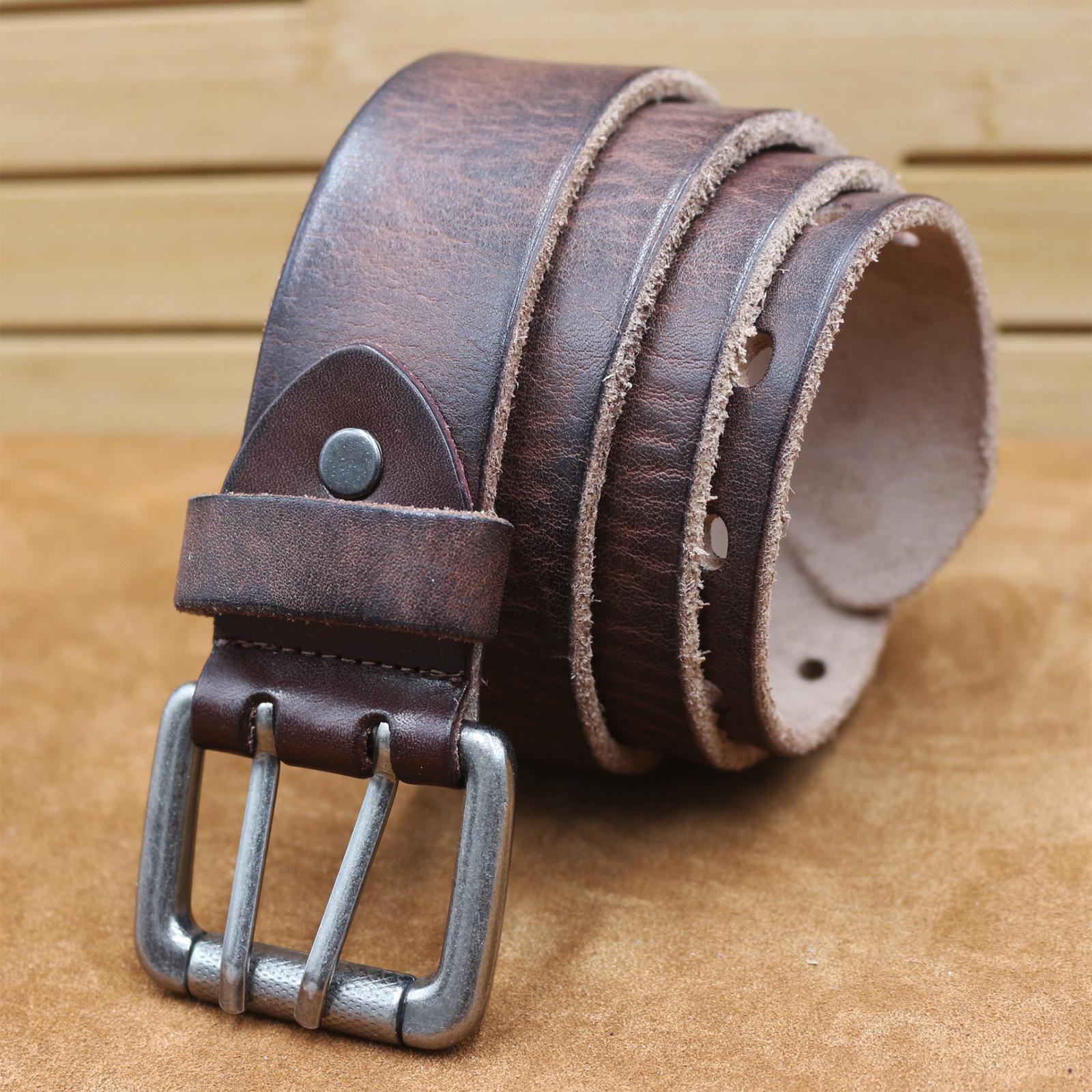 New Italian Imported Thickened Top Layer Cowhide Belt, Genuine Leather Pin Buckle Korean Version Versatile Men s Jeans Belt 130cm
New Italian Imported Thickened Top Layer Cowhide Belt, Genuine Leather Pin Buckle Korean Version Versatile Men s Jeans Belt 130cm