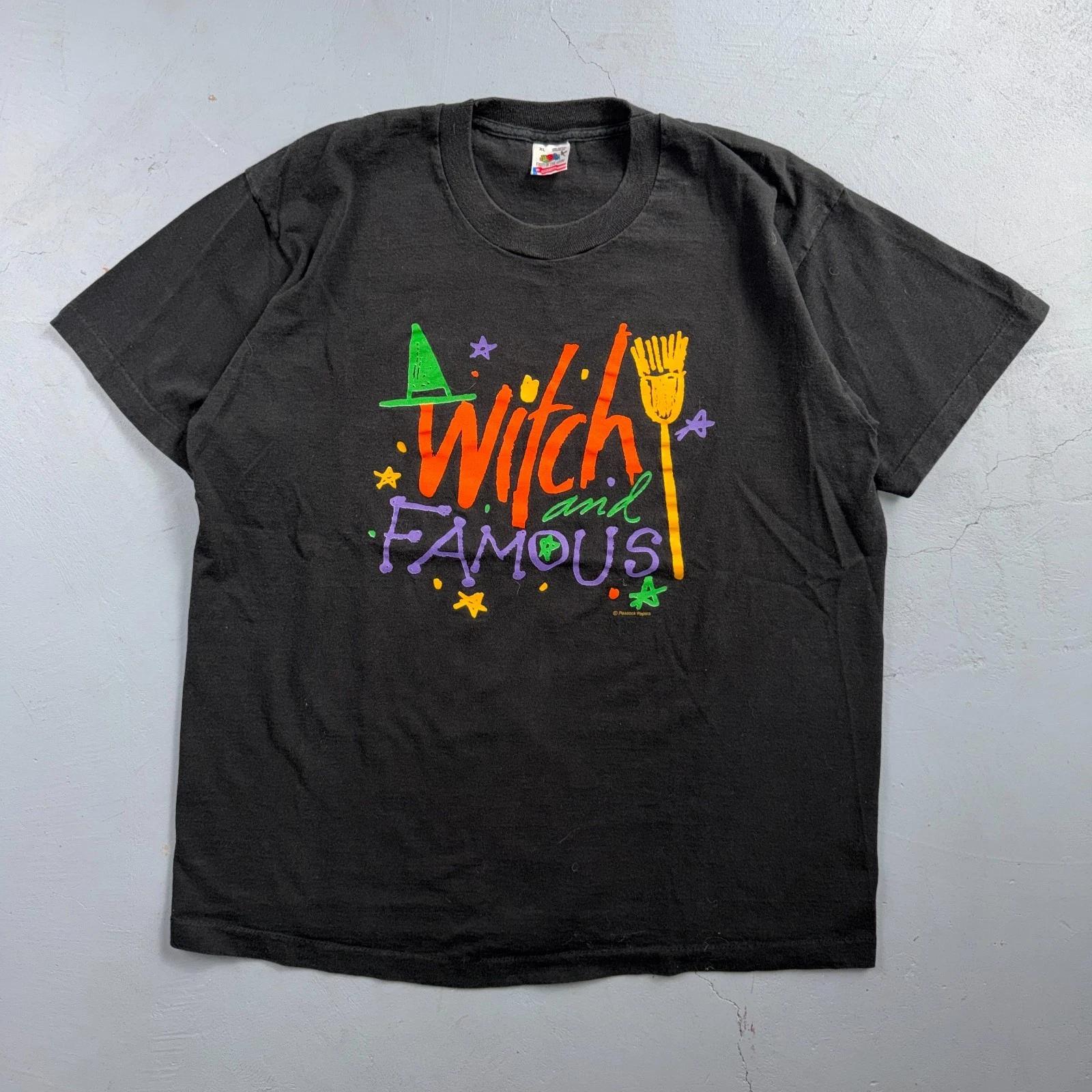 VTG 90s Witch and Famous Halloween T Shirt XL Peacock Papers Boston USA Made 3XL
VTG 90s Witch and Famous Halloween T Shirt XL Peacock Papers Boston USA Made 3XL