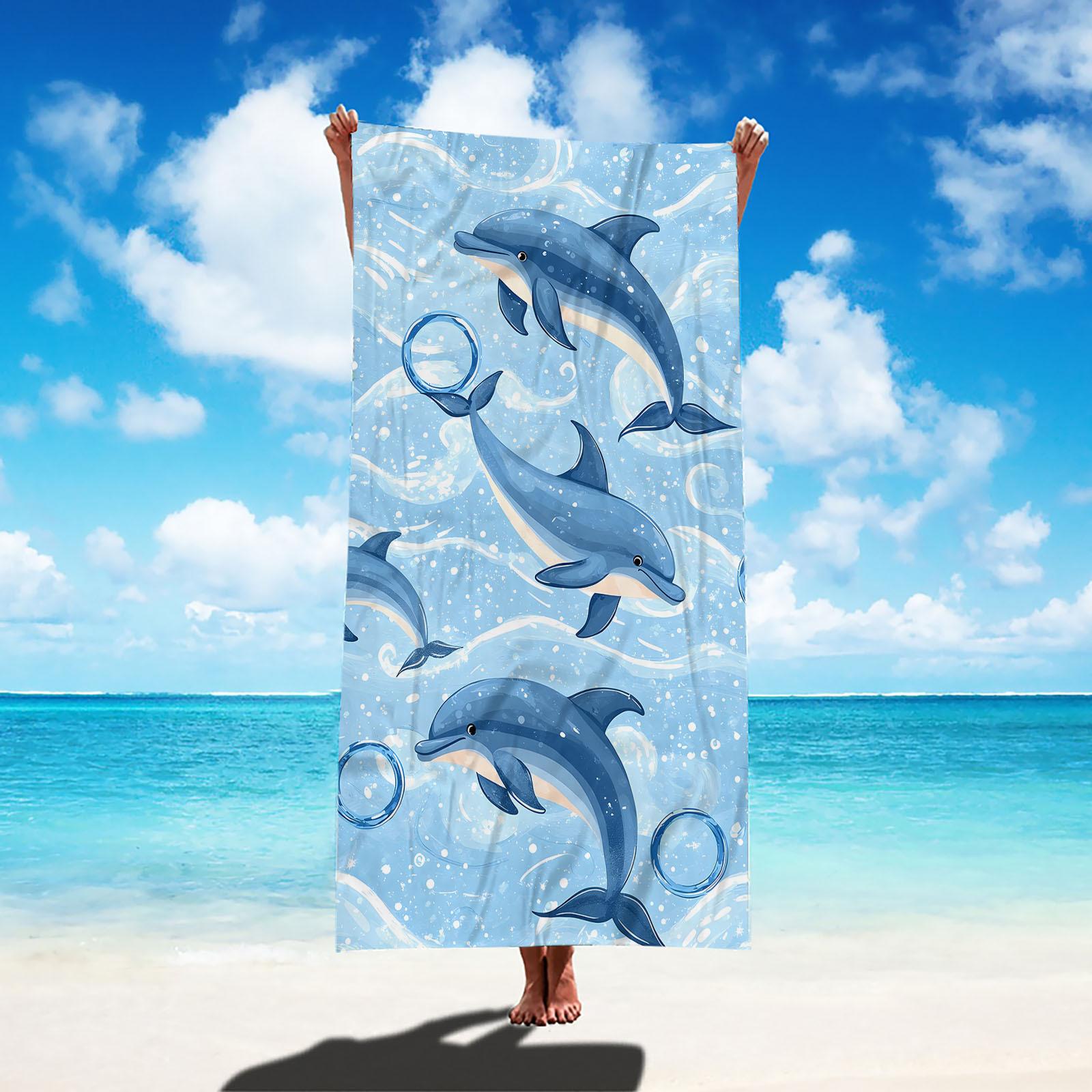 1pc Dolphin Pattern Towel - Super Soft Microfiber, Lightweight & Quick-Drying, Hand/Machine Washable for Yoga, Beach, Travel W30*H60(CM)
1pc Dolphin Pattern Towel - Super Soft Microfiber, Lightweight & Quick-Drying, Hand/Machine Washable for Yoga, Beach, Travel W30*H60(CM)