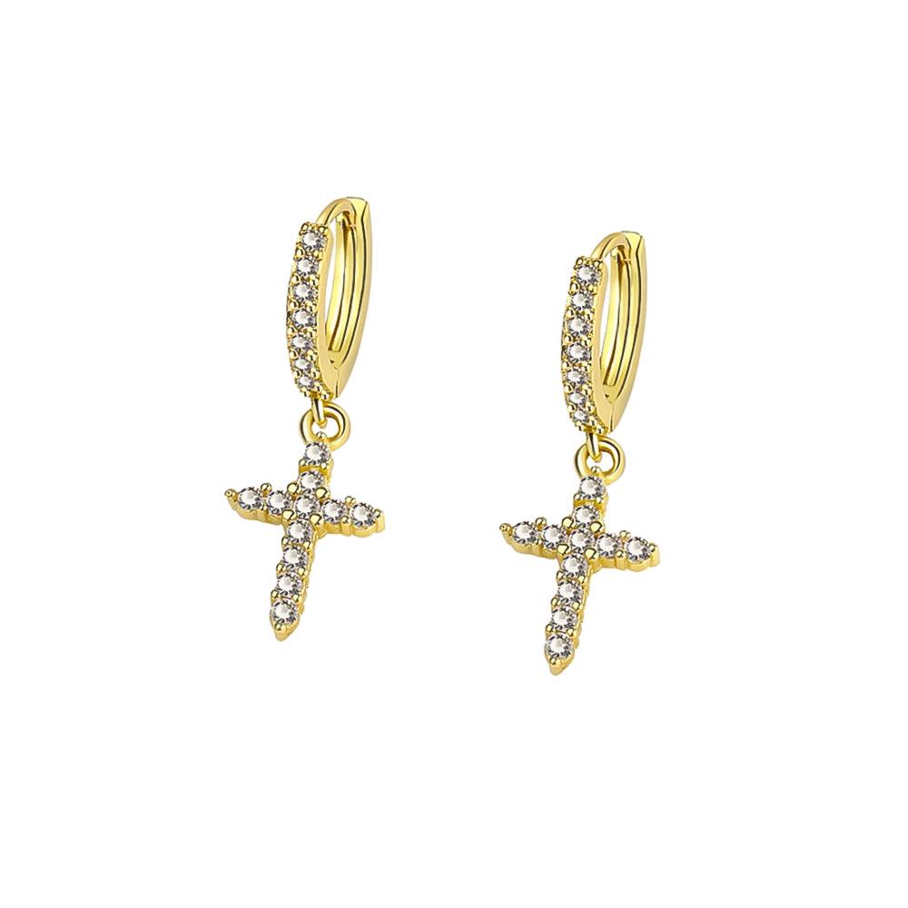 S999 Sterling Silver Luxury Diamond Inlaid Cross Ear Cuff Dangle Earrings with Hoops Sterling Silver золотий
S999 Sterling Silver Luxury Diamond Inlaid Cross Ear Cuff Dangle Earrings with Hoops Sterling Silver золотий