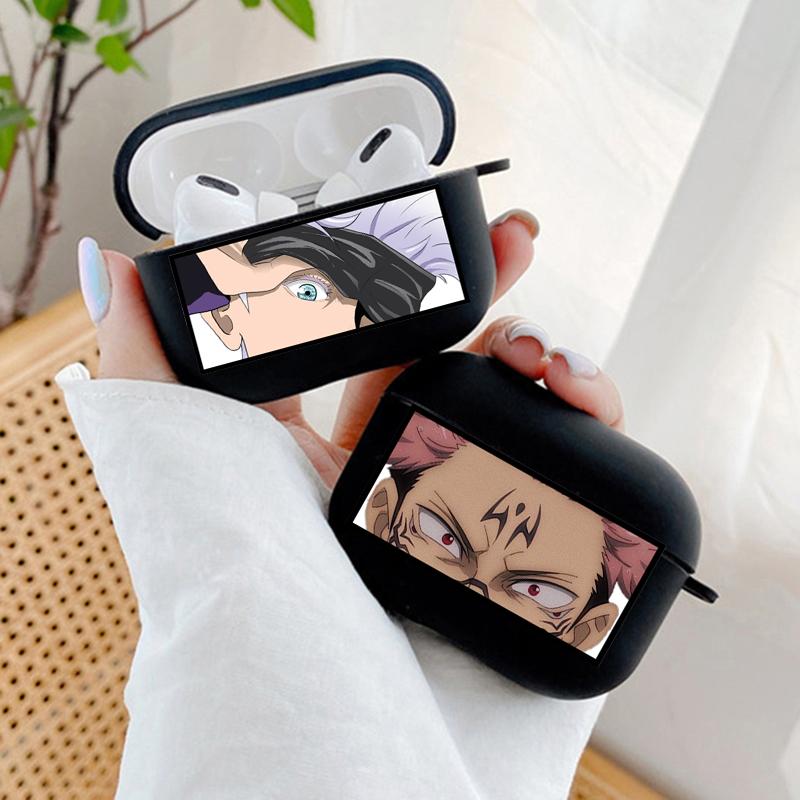 Мягкий черный силиконовый чехол аниме Jujutsu Kaisen для Apple Airpods Pro 2 1 3, защитный чехол для наушников Air Pods Funda Coque Shell
Мягкий черный силиконовый чехол аниме Jujutsu Kaisen для Apple Airpods Pro 2 1 3, защитный чехол для наушников Air Pods Funda Coque Shell