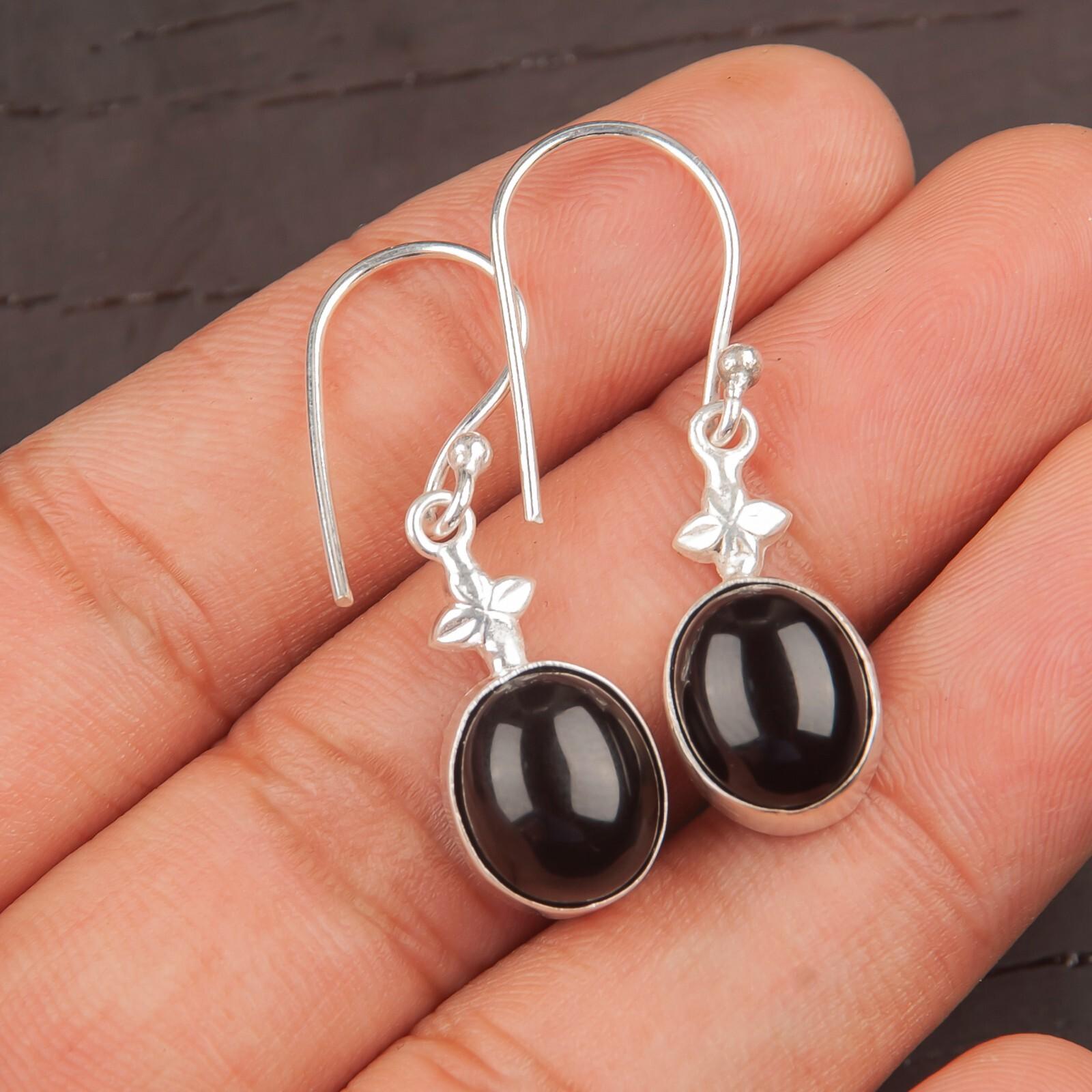 Black Tourmaline Gemstone 925 Sterling Silver Handcrafted Jewelry Earrings 1.30 EE-6-25
Black Tourmaline Gemstone 925 Sterling Silver Handcrafted Jewelry Earrings 1.30 EE-6-25