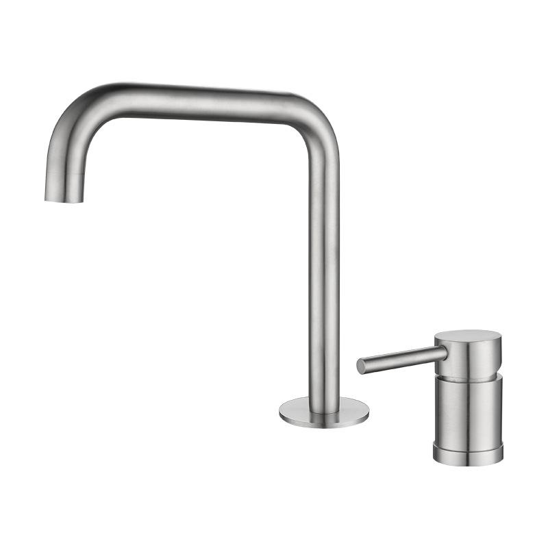 304 Stainless Steel Bathroom Widespread Sink Faucet Nickel/Black Deck Mounted Wash Hot and Cold Water Faucet Mixer Basin Tap
304 Stainless Steel Bathroom Widespread Sink Faucet Nickel/Black Deck Mounted Wash Hot and Cold Water Faucet Mixer Basin Tap