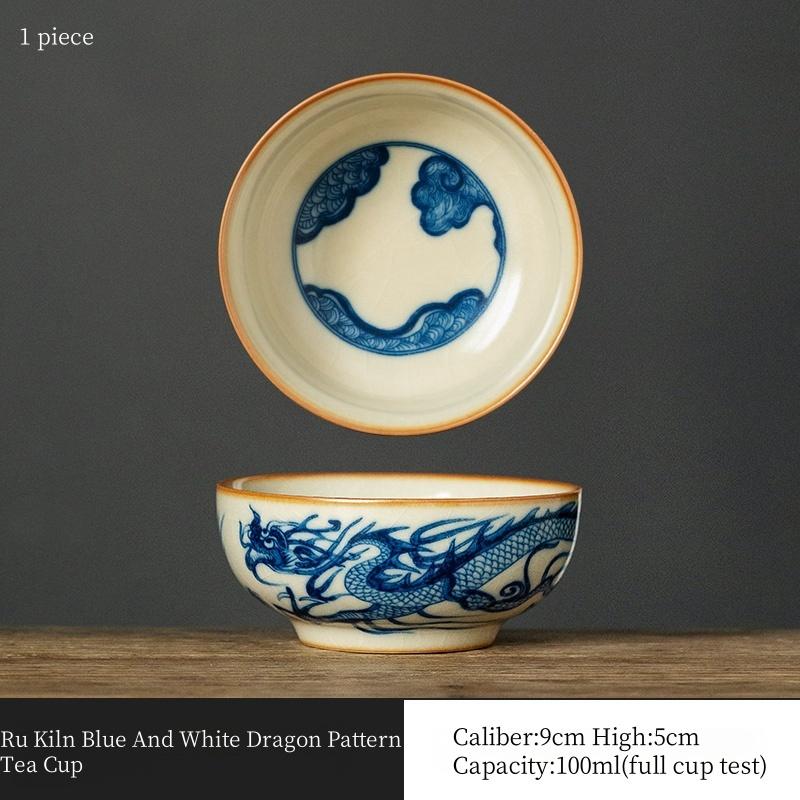100ml Ru Kiln Blue And White Dragon Pattern Pu er Cup Master Cup Personal Tea Cup High end Tea Tasting Single Cup Kungfu Tea Set 200ml
100ml Ru Kiln Blue And White Dragon Pattern Pu er Cup Master Cup Personal Tea Cup High end Tea Tasting Single Cup Kungfu Tea Set 200ml
