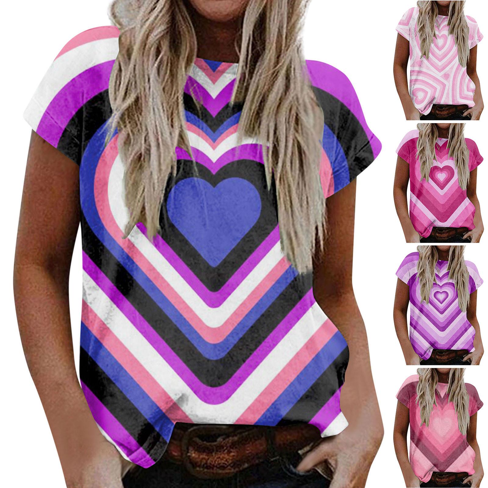 Женская модная повседневная удобная блузка с круглым вырезом и коротким рукавом с принтом 
Женская модная повседневная удобная блузка с круглым вырезом и коротким рукавом с принтом