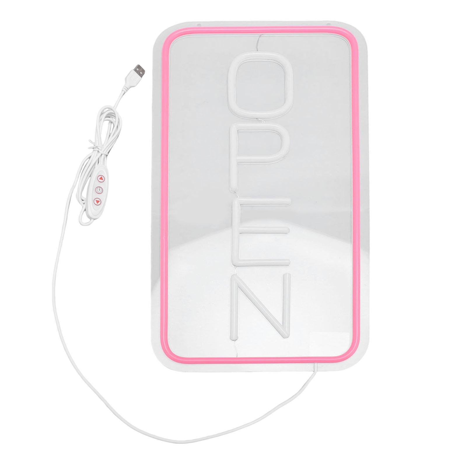 Светодиодная неоновая вывеска Open с регулировкой яркости, питание от USB, светящаяся вывеска для баров, магазинов, ресторанов, кафе, салонов