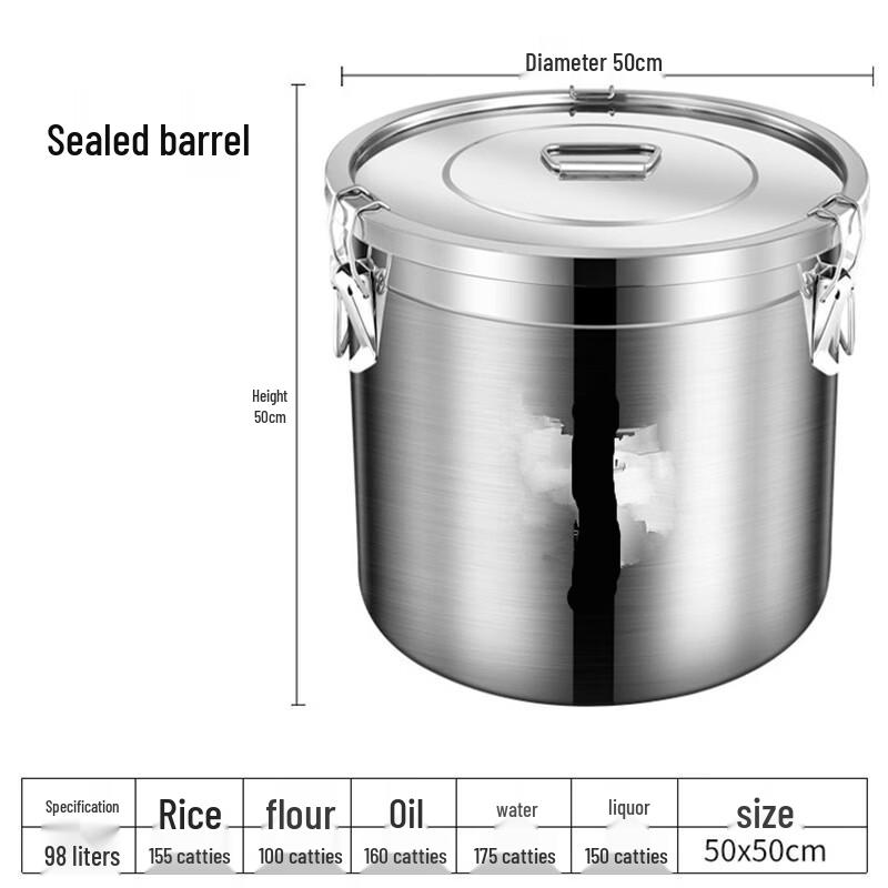 AndyTate Extra Thick Stainless Steel Multi-Purpose Storage Bucket with Lid
AndyTate Extra Thick Stainless Steel Multi-Purpose Storage Bucket with Lid