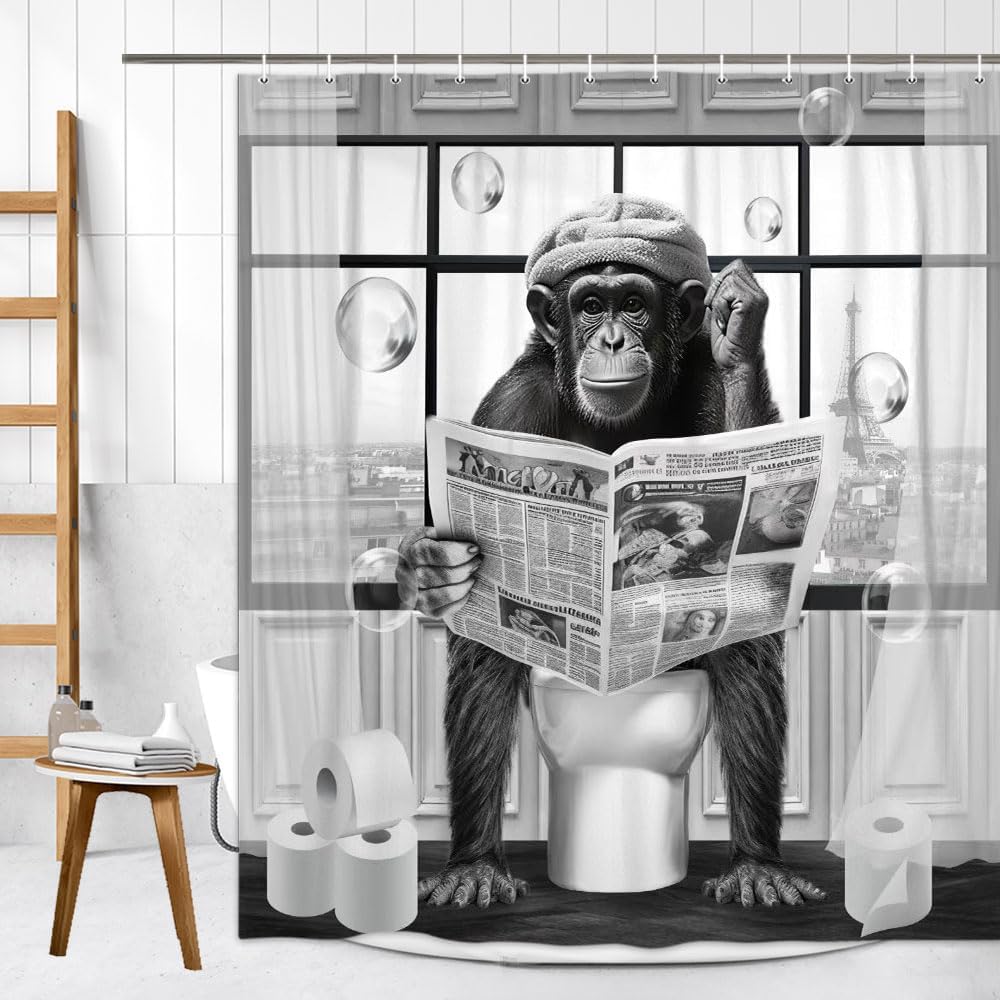 Funny Lion Shower Curtain, Humor Animal On Toilet Shower Curtains Set Curtains, Large Cat Man Grey Bathroom Curtain 72X72 Inch W60H190(CM)-1 Pcs
Funny Lion Shower Curtain, Humor Animal On Toilet Shower Curtains Set Curtains, Large Cat Man Grey Bathroom Curtain 72X72 Inch W60H190(CM)-1 Pcs