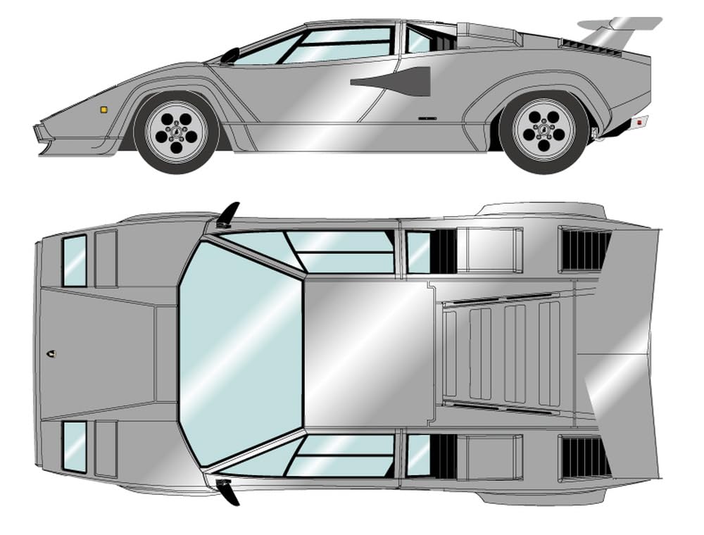 Makeup EIDOLON Lamborghini Countach LP400S 1980 Rear Wing Argento Metallizzato Finished Product EM432K 1/43
Makeup EIDOLON Lamborghini Countach LP400S 1980 Rear Wing Argento Metallizzato Finished Product EM432K 1/43