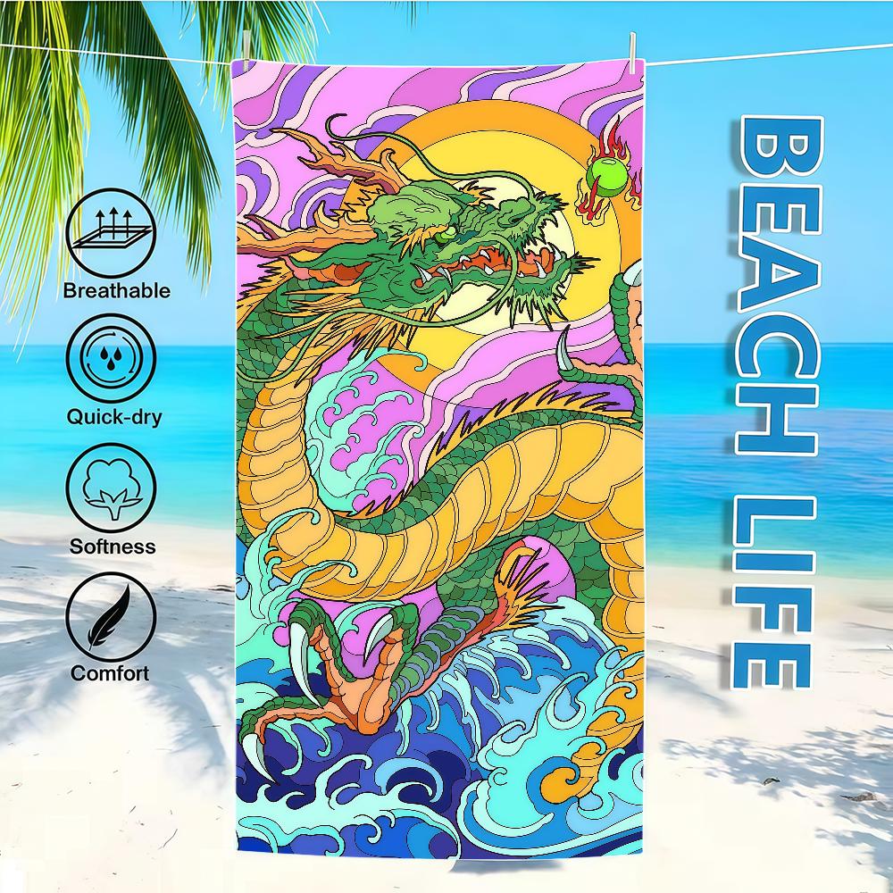 Towel Textile Chinese Dragon Bathrobe Vibrant Beach Quick-Drying Lightweight Portable Camping Swim Colorful Pool Travel W30*H60(CM)
Towel Textile Chinese Dragon Bathrobe Vibrant Beach Quick-Drying Lightweight Portable Camping Swim Colorful Pool Travel W30*H60(CM)