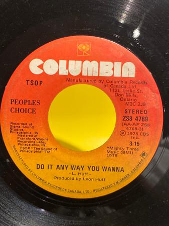 7inch Record PEOPLE S CHOICE - Do It Any Way You Wanna / The Big H ZS84769 Columbia, TSOP 1975 Canada Soul/Funk Used
7inch Record PEOPLE S CHOICE - Do It Any Way You Wanna / The Big H ZS84769 Columbia, TSOP 1975 Canada Soul/Funk Used