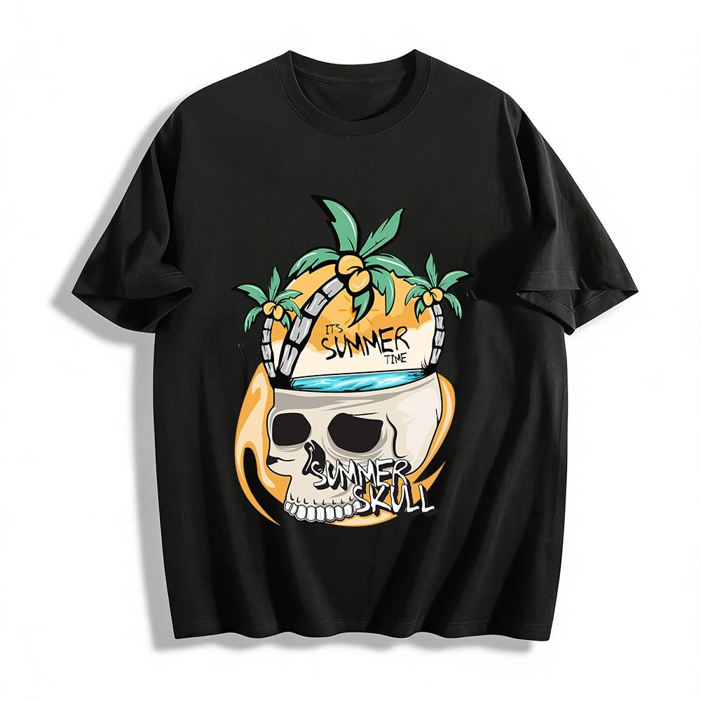 Summer Skull Coconut Island Vacation Style Graphic Casual Tee Pure cotton T-shirt 6XL
Summer Skull Coconut Island Vacation Style Graphic Casual Tee Pure cotton T-shirt 6XL