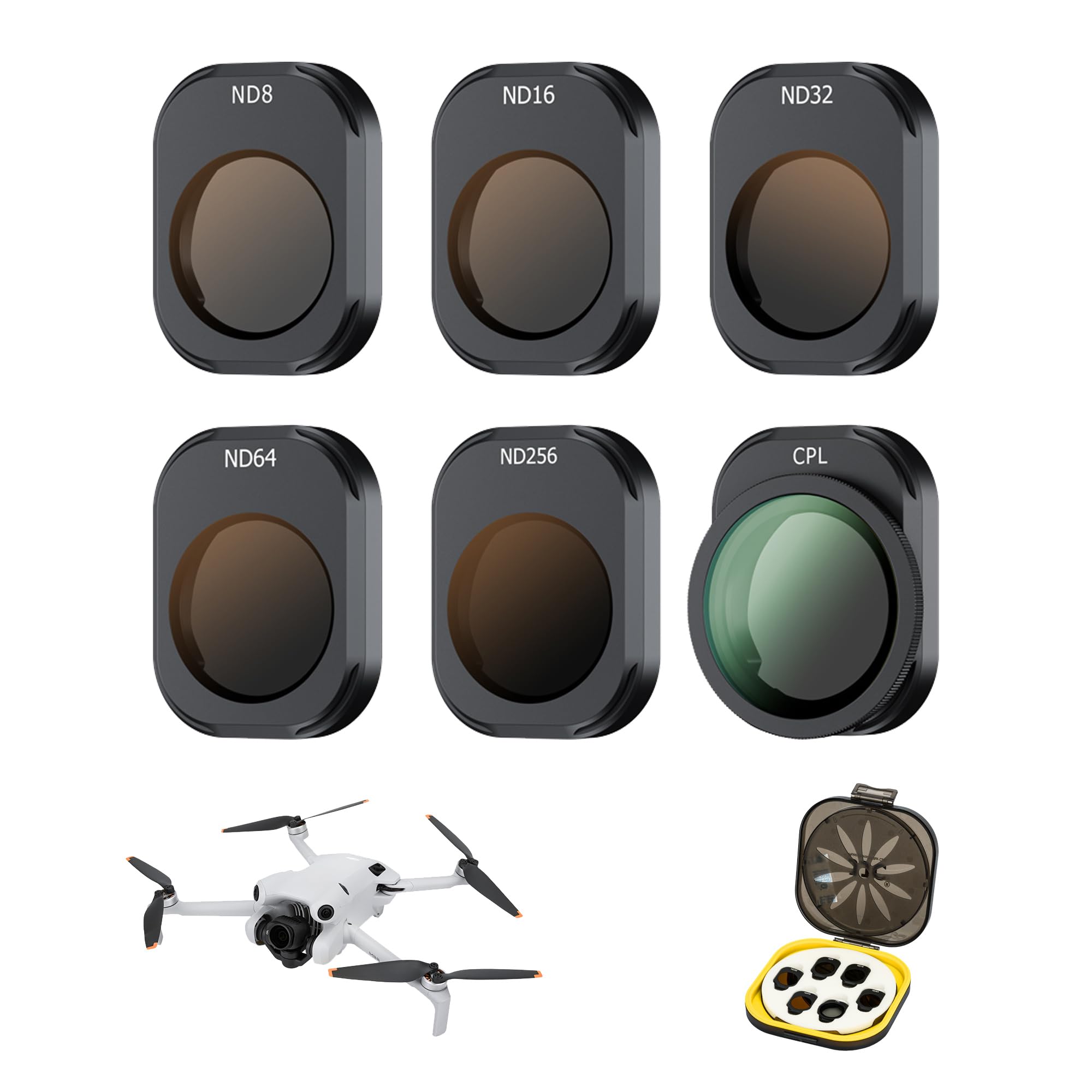 JJC DJI Mini 4 Pro Exclusive ND CPL Filter Set 6 Pieces ND8 ND16 ND32 ND64 ND256 CPL Lens Protection Drone Lens Filter ND Filter Light Attenuation
JJC DJI Mini 4 Pro Exclusive ND CPL Filter Set 6 Pieces ND8 ND16 ND32 ND64 ND256 CPL Lens Protection Drone Lens Filter ND Filter Light Attenuation