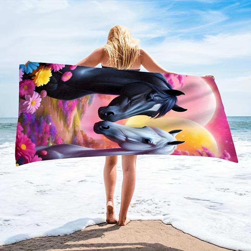Horse Pattern Multipurpose Beach Towel, Suitable for Seaside Swimming Pool Bathroom Camping Yoga W30*H60(CM)
Horse Pattern Multipurpose Beach Towel, Suitable for Seaside Swimming Pool Bathroom Camping Yoga W30*H60(CM)