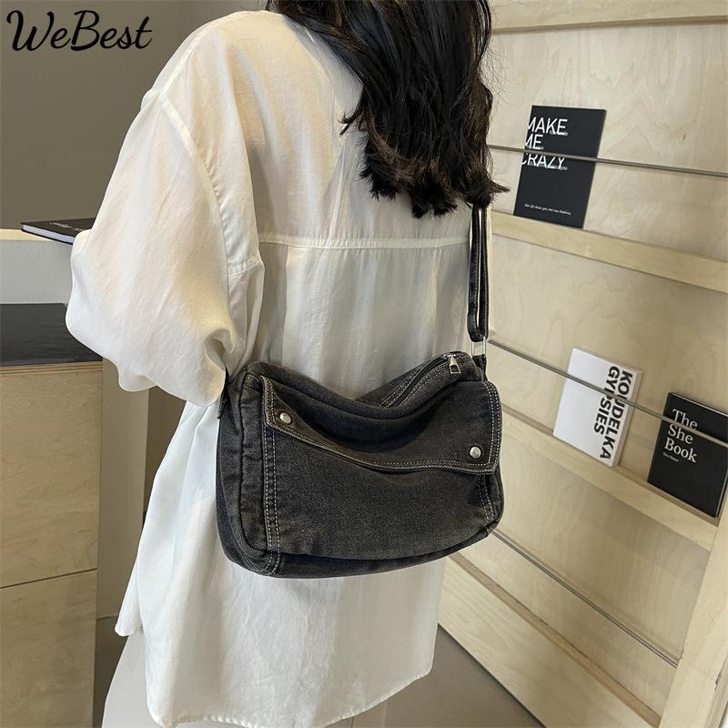 Cowboy Bag Female Large Capacity Shoulder Bag Lazy Wind Students Commuting Crossbody Bag чорний
Cowboy Bag Female Large Capacity Shoulder Bag Lazy Wind Students Commuting Crossbody Bag чорний