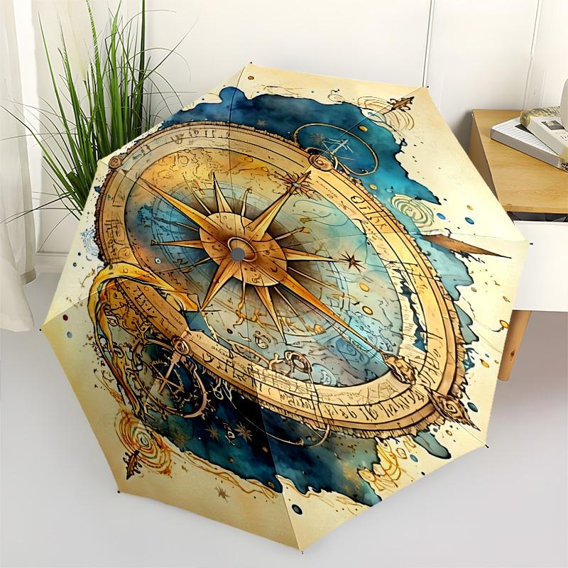 Compass, Navigation Themed Automatic Opening and Closing Umbrella, Brightly Colored 8-rib Portable Umbrella, Suitable for Men and Women, A P
Compass, Navigation Themed Automatic Opening and Closing Umbrella, Brightly Colored 8-rib Portable Umbrella, Suitable for Men and Women, A P
