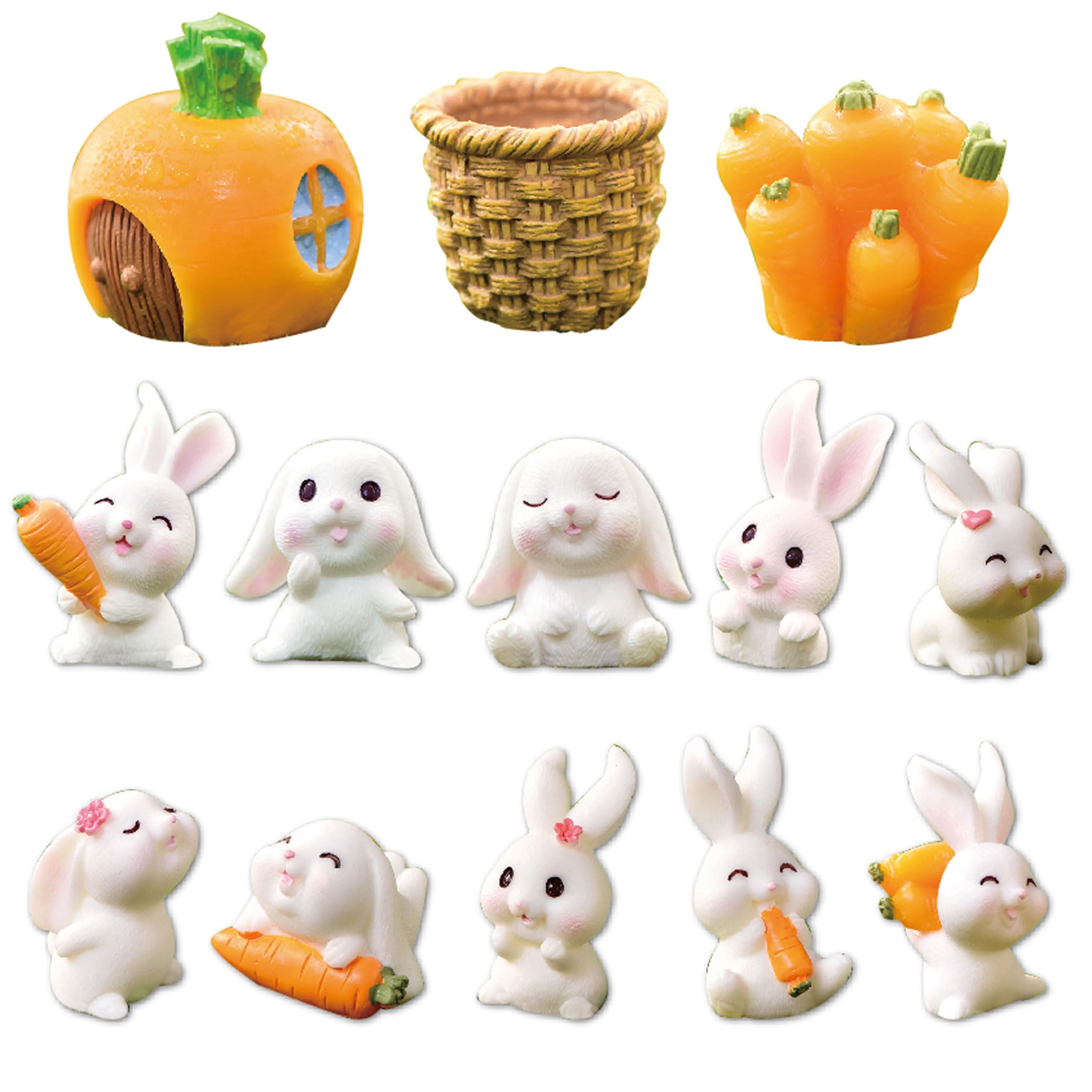 HAMILO Rabbit Figurines, Ornaments, Decorative Animals, 13-Piece Set
HAMILO Rabbit Figurines, Ornaments, Decorative Animals, 13-Piece Set