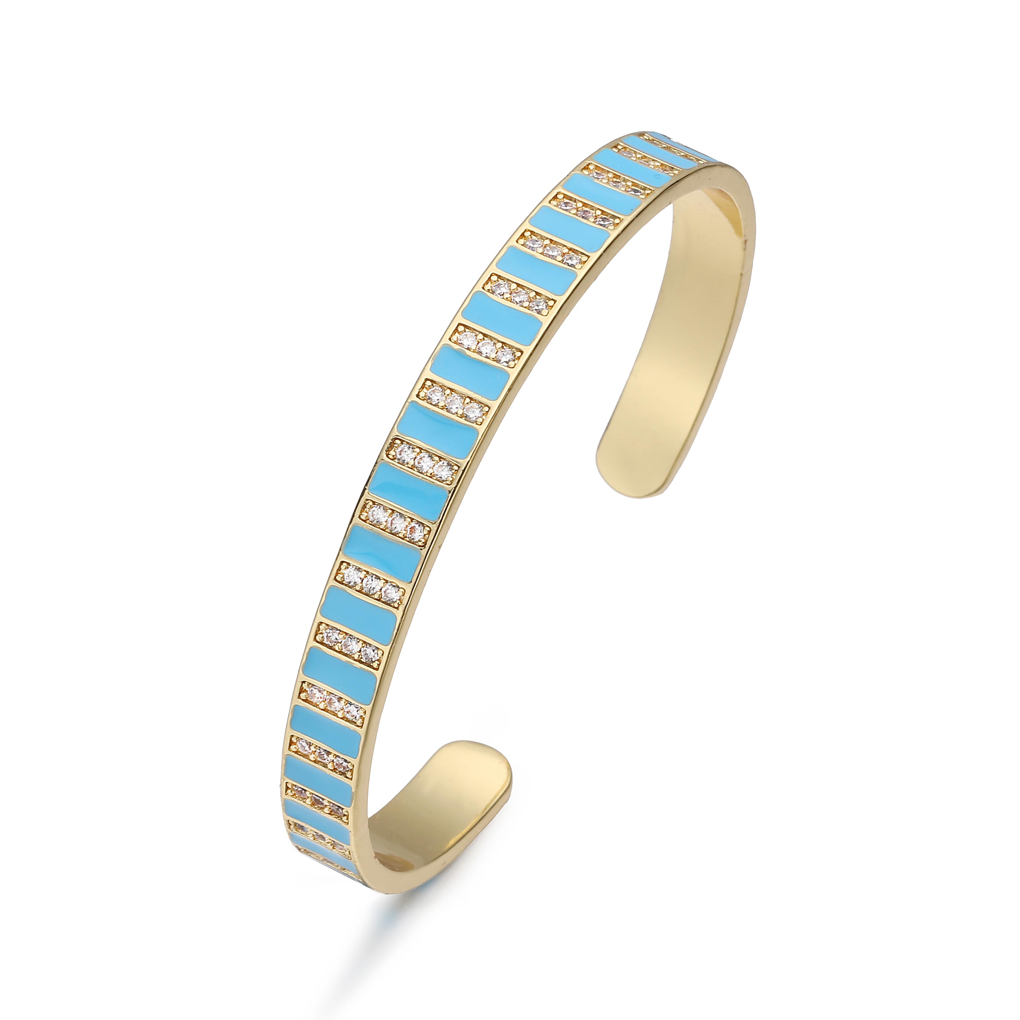 HECHENG,Enamel Rectangular Micro-Sparkle Cubic Zirconia Open Bangle Bohemian-Style Jewellery Women s Accessories 1 Piece 58-60mm
HECHENG,Enamel Rectangular Micro-Sparkle Cubic Zirconia Open Bangle Bohemian-Style Jewellery Women s Accessories 1 Piece 58-60mm
