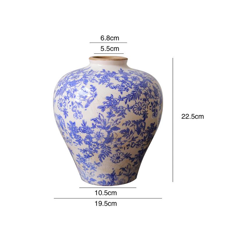 Retro Antique Blue and White Porcelain Vase Flower Pots Table Decoration Flowers Arrangement Floral Vases Room Aesthetic Decor синий
Retro Antique Blue and White Porcelain Vase Flower Pots Table Decoration Flowers Arrangement Floral Vases Room Aesthetic Decor синий