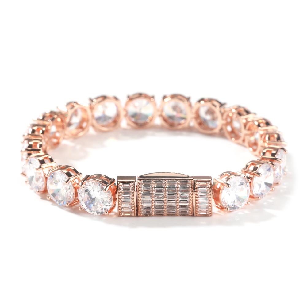 THE BLING KING Round Cut 10mm Tennis Chain Bracelet Prong Setting AAAAA+ Cubic Zirconia For Men Rock Hiphop Jewelry 7inch рожевий колір золота
THE BLING KING Round Cut 10mm Tennis Chain Bracelet Prong Setting AAAAA+ Cubic Zirconia For Men Rock Hiphop Jewelry 7inch рожевий колір золота