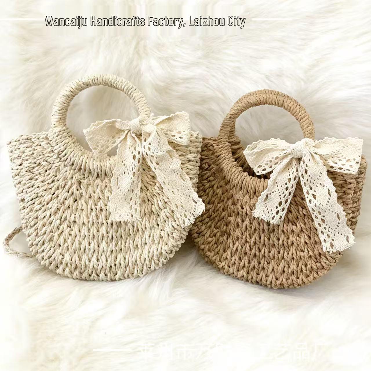 2025 Women s Straw Woven Bucket Bag with Sweet Lace Ribbon for Vacation Khaki Small with Lining and Strap (No Ribbon)
2025 Women s Straw Woven Bucket Bag with Sweet Lace Ribbon for Vacation Khaki Small with Lining and Strap (No Ribbon)