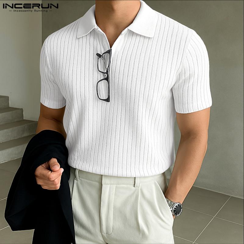 INCERUN Summer Men Lapel Neck Short Sleeve Semi-Sheer Rib Casual T-shirts Tops S чёрный
INCERUN Summer Men Lapel Neck Short Sleeve Semi-Sheer Rib Casual T-shirts Tops S чёрный