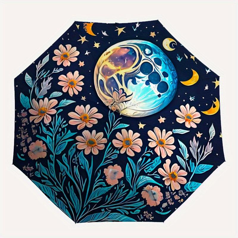 1pc Moon Flowers Automatic Open/Close Umbrella, Portable Folding Umbrella for Travel, Themed Events, It is suitable as a gift for various festivals, O
1pc Moon Flowers Automatic Open/Close Umbrella, Portable Folding Umbrella for Travel, Themed Events, It is suitable as a gift for various festivals, O
