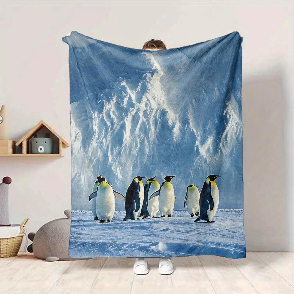 1pc Penguin Iceberg Blanket, Lightweight Flannel Throw Blanket For Sofa, Bed, Travel116 130cmx150cm
1pc Penguin Iceberg Blanket, Lightweight Flannel Throw Blanket For Sofa, Bed, Travel116 130cmx150cm