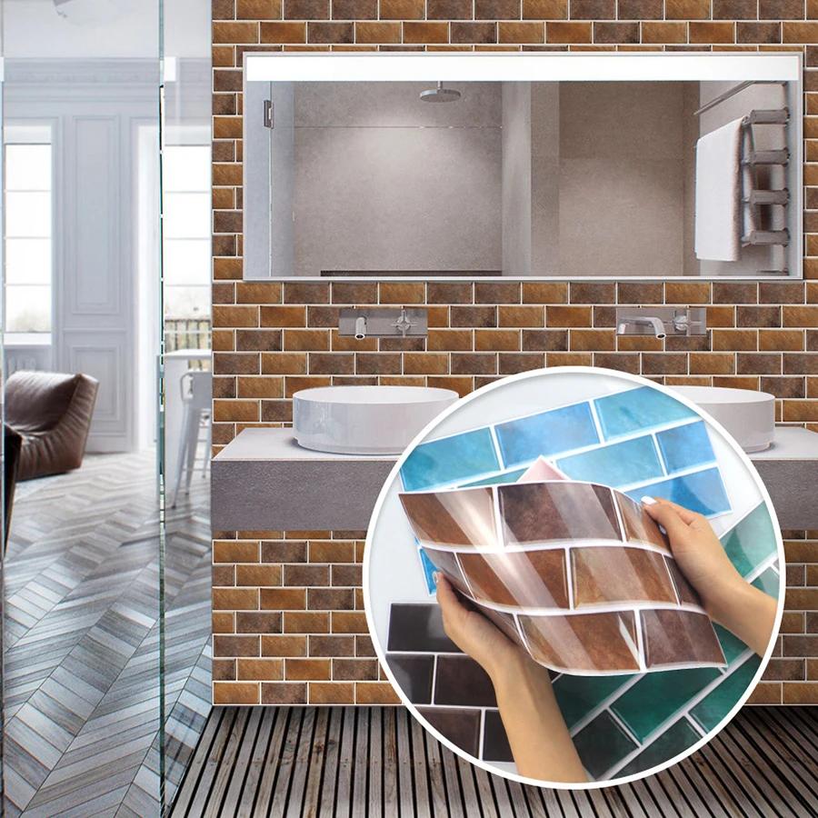 European Retro Tile Sticker PVC Self-Adhesive Kitchen Bathroom Waterproof Wall Decoration Brick Pattern Wallpaper 15x30cm 6pcs A set of 6 pieces
European Retro Tile Sticker PVC Self-Adhesive Kitchen Bathroom Waterproof Wall Decoration Brick Pattern Wallpaper 15x30cm 6pcs A set of 6 pieces