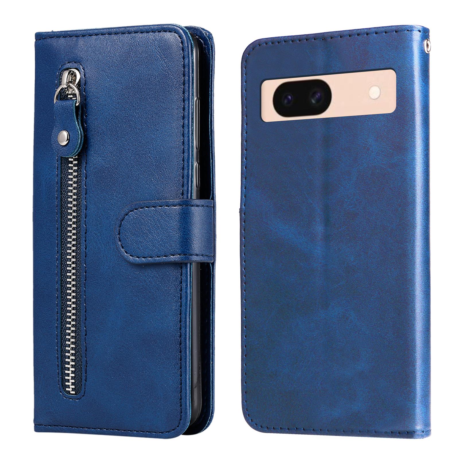 For Google Pixel 8a Zipper Case Leather Phone Cover in Calfskin Design Blue
For Google Pixel 8a Zipper Case Leather Phone Cover in Calfskin Design Blue