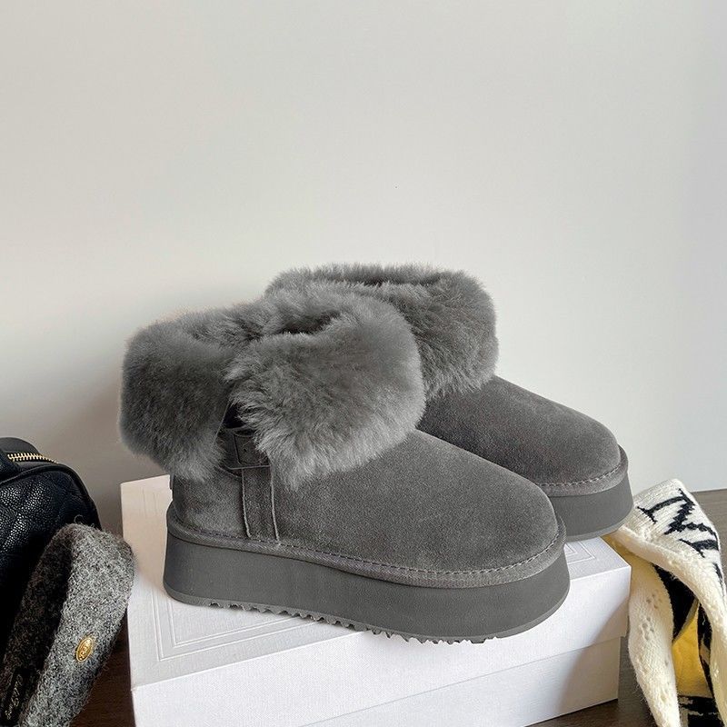 Women s Fur One Thick Bottom Heightening Winter Lightweight Padded Warm Snow Boots Non-slip Wear Casual Sports Cotton Shoes 40
Women s Fur One Thick Bottom Heightening Winter Lightweight Padded Warm Snow Boots Non-slip Wear Casual Sports Cotton Shoes 40