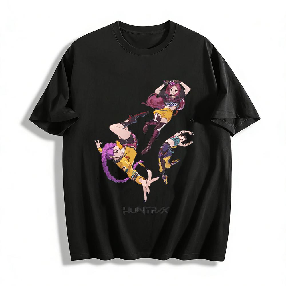 HUNTRX Cool Girl Group Print T-shirt Street Style Anime Loose Casual Unisex Top Pure cotton T-shirt XXS
HUNTRX Cool Girl Group Print T-shirt Street Style Anime Loose Casual Unisex Top Pure cotton T-shirt XXS