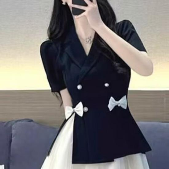 Summer Slim Short Sleeve Suit & Puffy Skirt Set L (recommended 110-120 jin)
Summer Slim Short Sleeve Suit & Puffy Skirt Set L (recommended 110-120 jin)