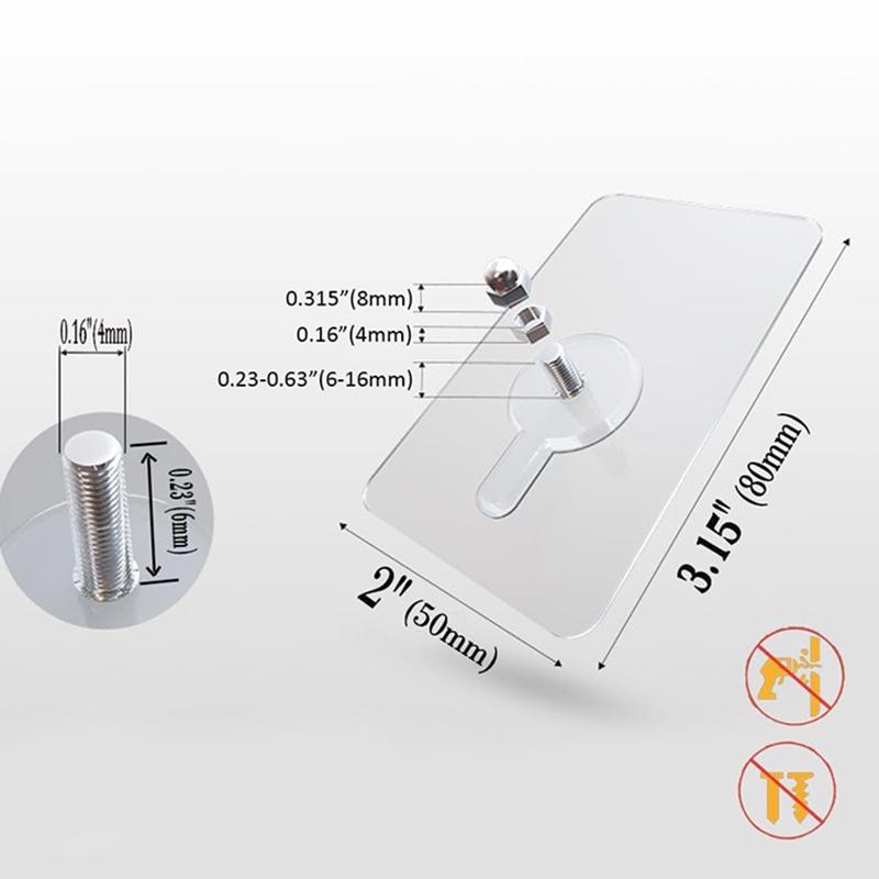 Nail Free Wall Hook Screw Adhesive Non-Trace Hook No Drilling for Bathroom Shower Kitchen Installation Hanging 4Pcs
Nail Free Wall Hook Screw Adhesive Non-Trace Hook No Drilling for Bathroom Shower Kitchen Installation Hanging 4Pcs