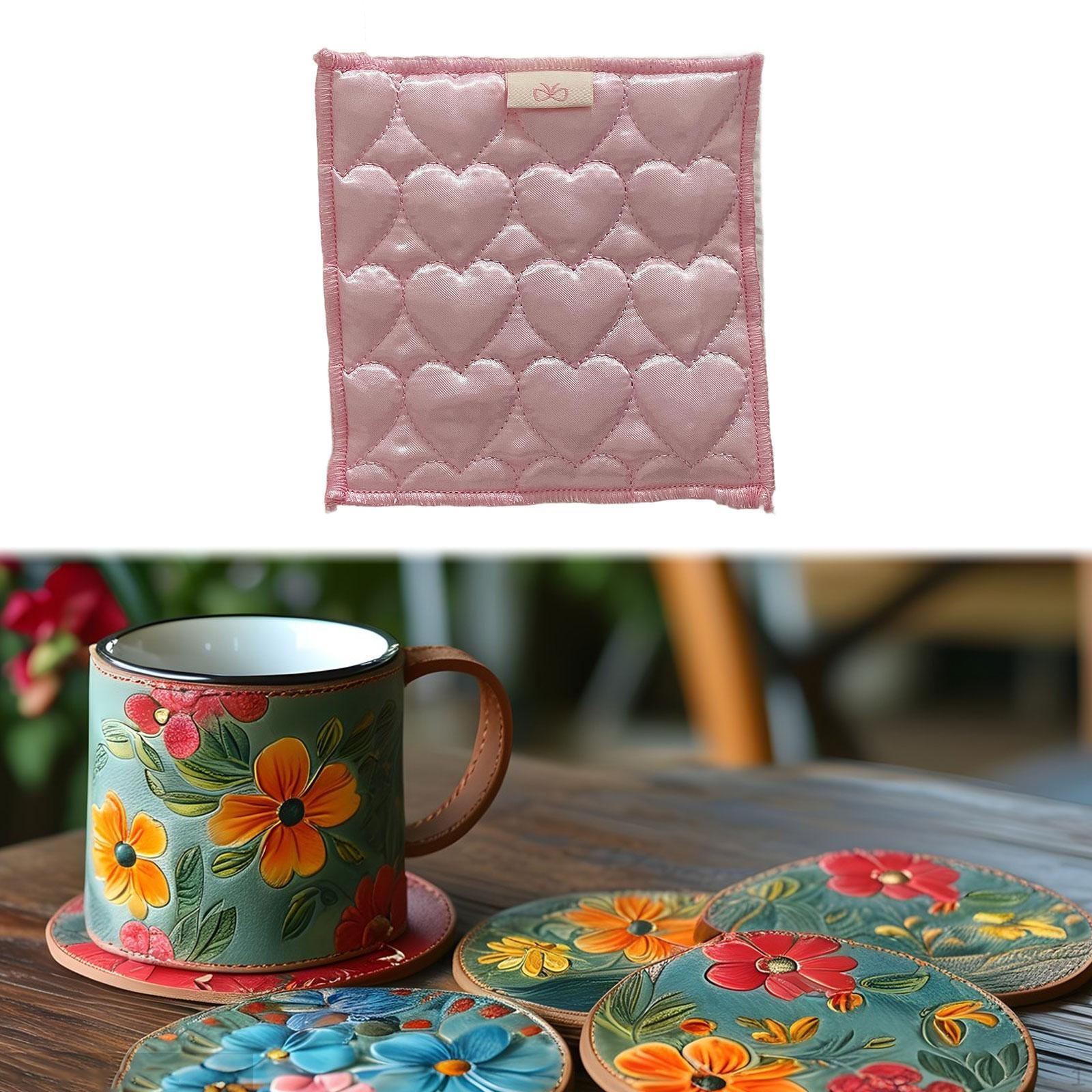 Quilted Coaster Absorption Mat Anti Slip for Glass Cup Square Heat Pad Dining Table Desk Wedding білий
Quilted Coaster Absorption Mat Anti Slip for Glass Cup Square Heat Pad Dining Table Desk Wedding білий
