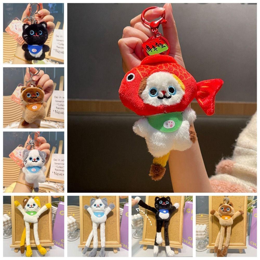 Stuffing Plush Cat Pendant Soft Animal Keychain Creative Cat Plush Doll Keychain Bag Decorative style D
Stuffing Plush Cat Pendant Soft Animal Keychain Creative Cat Plush Doll Keychain Bag Decorative style D