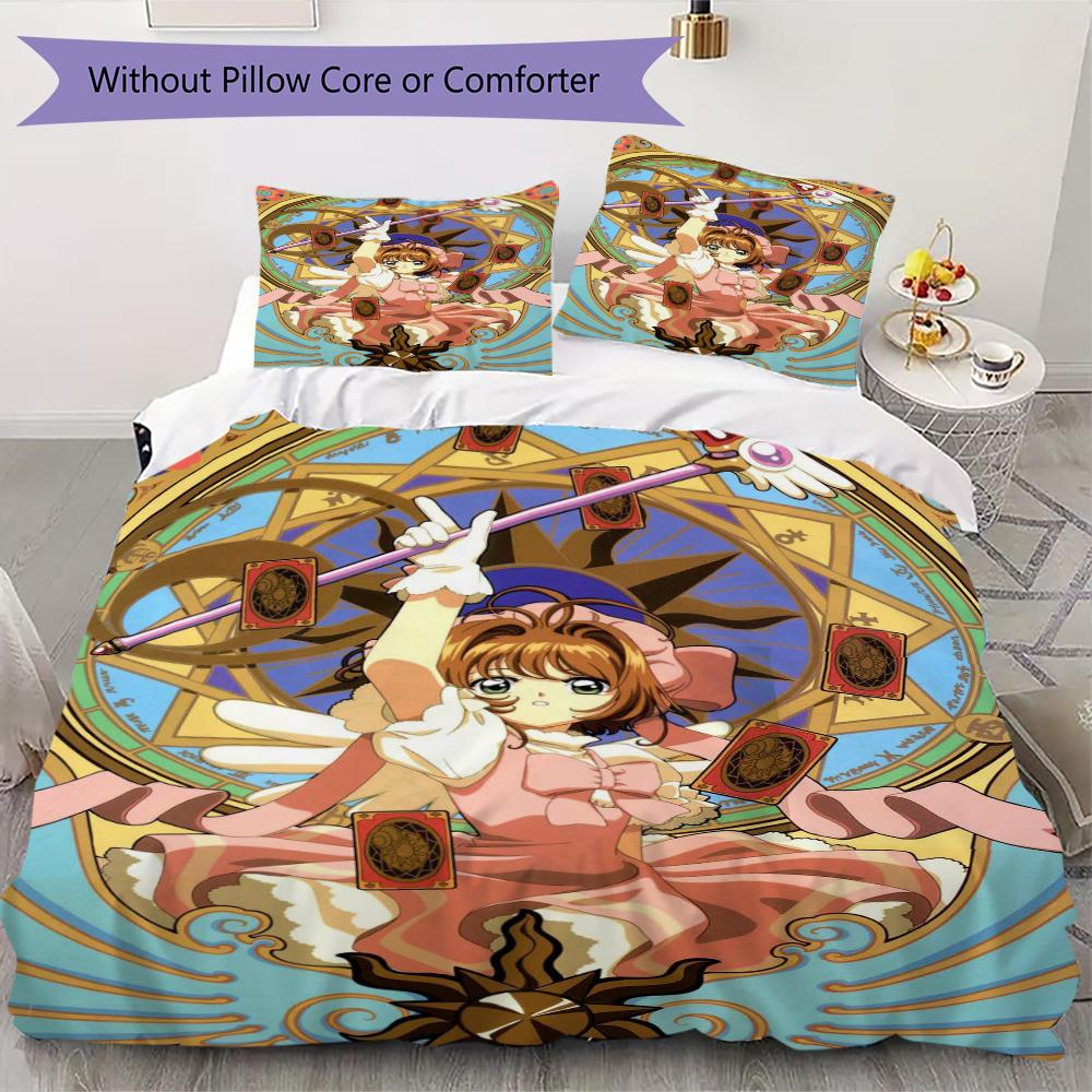 Cardcaptor Sakura Pattern Bedding uilt Set uilt Cover Pillowcase Home Decoration Birthday Gift (1 * duvet cover + 2 * pillowcase without core) 135x200cm
Cardcaptor Sakura Pattern Bedding uilt Set uilt Cover Pillowcase Home Decoration Birthday Gift (1 * duvet cover + 2 * pillowcase without core) 135x200cm