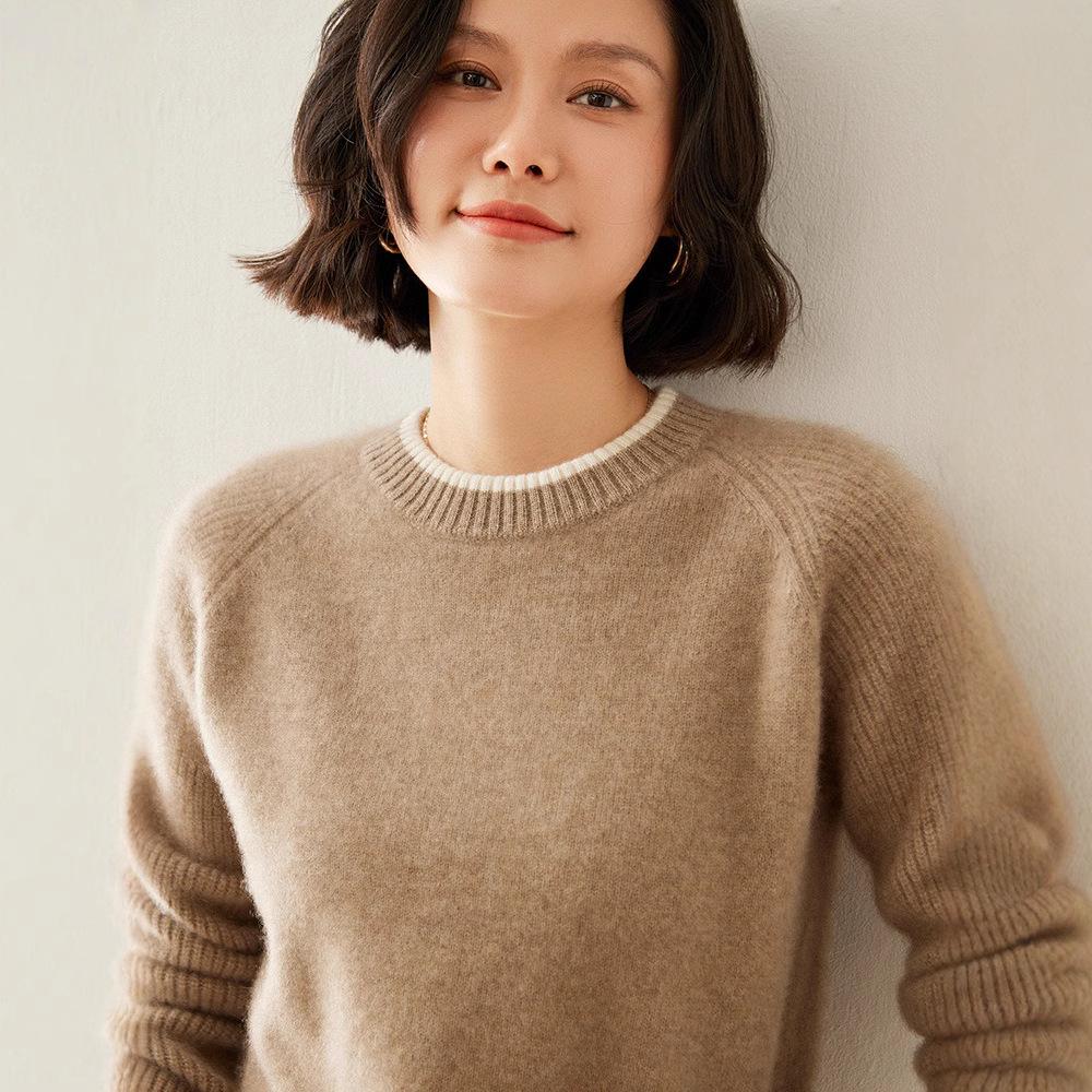 Women s Autumn/Winter Cashmere Color-Blocked Thick Knit Sweater Pullover Outerwear L suitable for 55-65 kg
Women s Autumn/Winter Cashmere Color-Blocked Thick Knit Sweater Pullover Outerwear L suitable for 55-65 kg