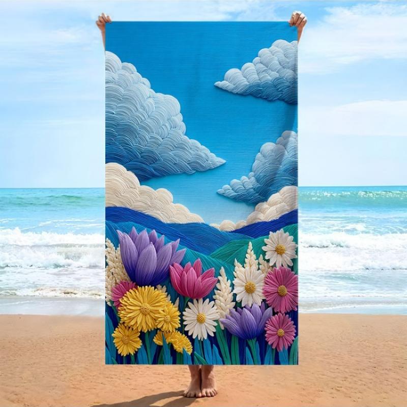 1pc Nature Landscape Beach Towel Bath Towels Soft Microfiber Fabric Unisex Large Size Towel with Colorful Flowers Purple Pink W30*H60(CM)
1pc Nature Landscape Beach Towel Bath Towels Soft Microfiber Fabric Unisex Large Size Towel with Colorful Flowers Purple Pink W30*H60(CM)
