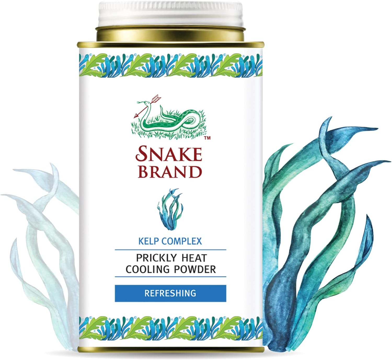 Аромат Kelp Snake Brand (4,9 унції / 140 г Охолоджуючий порошок Prickly Heat 140g синій
Аромат Kelp Snake Brand (4,9 унції / 140 г Охолоджуючий порошок Prickly Heat 140g синій