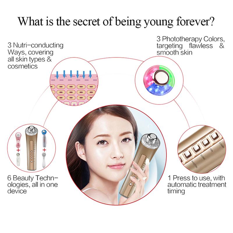 CM-5-2D Radio Frequency Facial Machine Multifunctional Skin Tightening Rejuvenation Skin Care Device LED Light Therapy Gold
CM-5-2D Radio Frequency Facial Machine Multifunctional Skin Tightening Rejuvenation Skin Care Device LED Light Therapy Gold