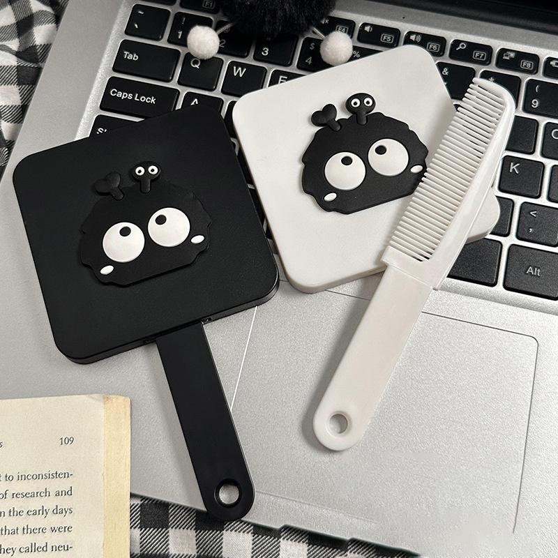 Black Briquettes Makeup Mirror With Comb Cartoon Quadrate Handle Cosmetic Mirror For Girl Gift Cosmetic Tools Vanity Miror
Black Briquettes Makeup Mirror With Comb Cartoon Quadrate Handle Cosmetic Mirror For Girl Gift Cosmetic Tools Vanity Miror