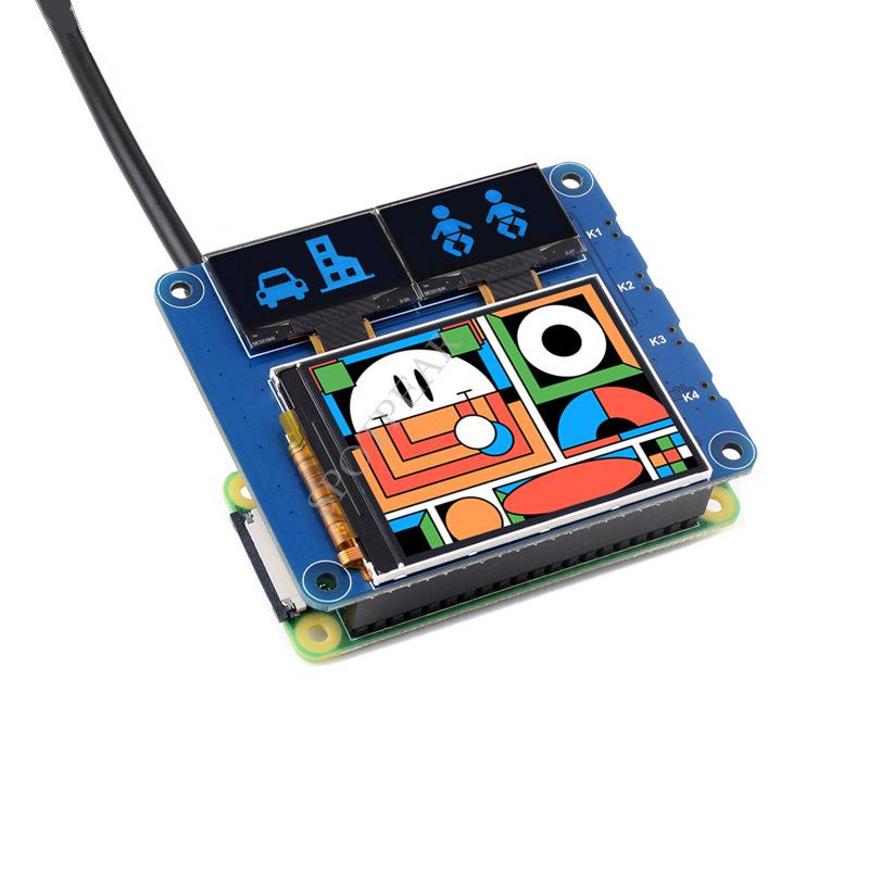 Raspberry Pi Triple Screen Kit: 2 LCD IPS, 0.96 Blue OLED, Dual Sub-Screen GPIO Expansion Board
Raspberry Pi Triple Screen Kit: 2 LCD IPS, 0.96 Blue OLED, Dual Sub-Screen GPIO Expansion Board