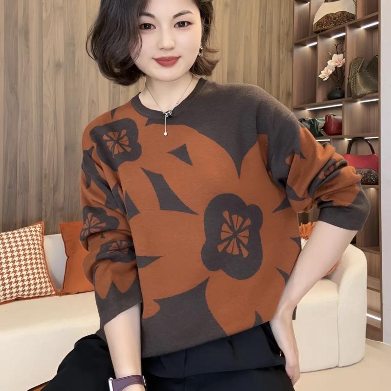 Plus Size Round Neck Jacquard Knit Sweater - Long Sleeve, Loose & Slimming, Autumn/Winter Fashion. 4XL (150-165 jin)
Plus Size Round Neck Jacquard Knit Sweater - Long Sleeve, Loose & Slimming, Autumn/Winter Fashion. 4XL (150-165 jin)