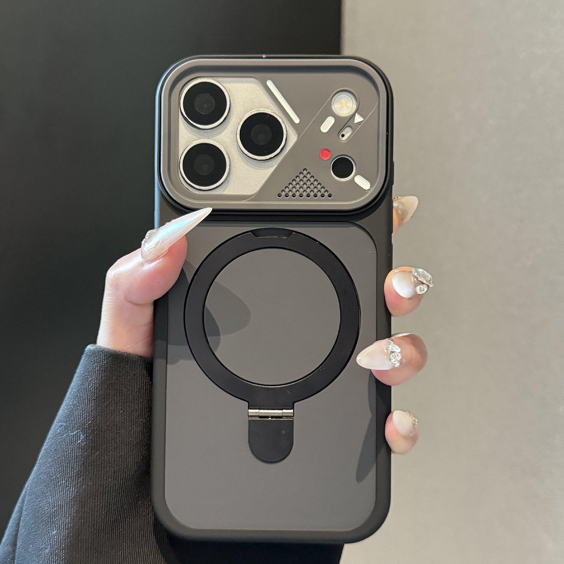 Magnetic Bracket for Apple 17 Pro Max & iPhone 16 with Mecha Mirror Frame and Frosted Finish Phone Case iPhone 11
Magnetic Bracket for Apple 17 Pro Max & iPhone 16 with Mecha Mirror Frame and Frosted Finish Phone Case iPhone 11