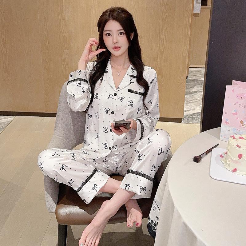 Women s 2026 Ice Silk Pajama Set: Long Sleeve, Lace Cardigan, Spring/Autumn Style, Wearable Out or at Home. Extra Large
Women s 2026 Ice Silk Pajama Set: Long Sleeve, Lace Cardigan, Spring/Autumn Style, Wearable Out or at Home. Extra Large