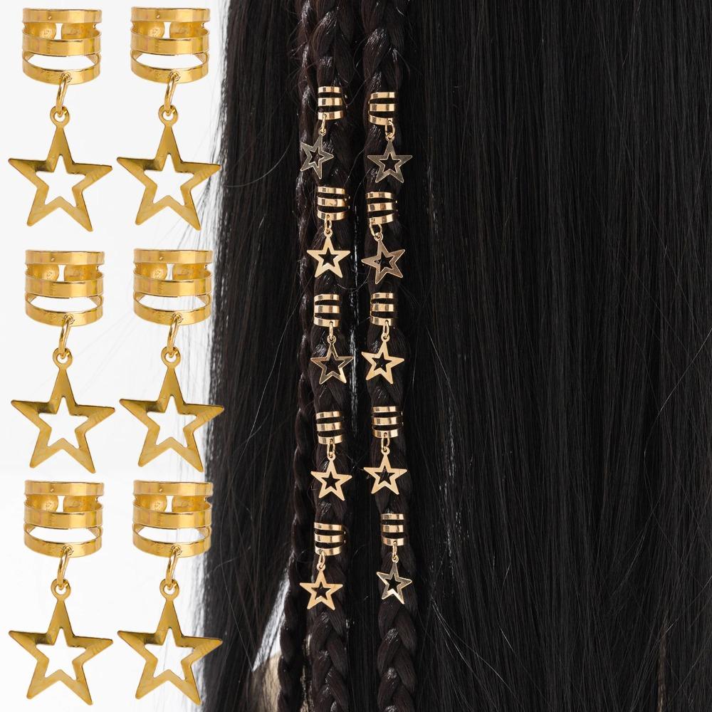 10pcs Star Shape Hollow Out Hair Ring Hair Braiding Hair Braid Tubes Dreadlocks Beads Hair Jewelry 10Pcs срібний
10pcs Star Shape Hollow Out Hair Ring Hair Braiding Hair Braid Tubes Dreadlocks Beads Hair Jewelry 10Pcs срібний