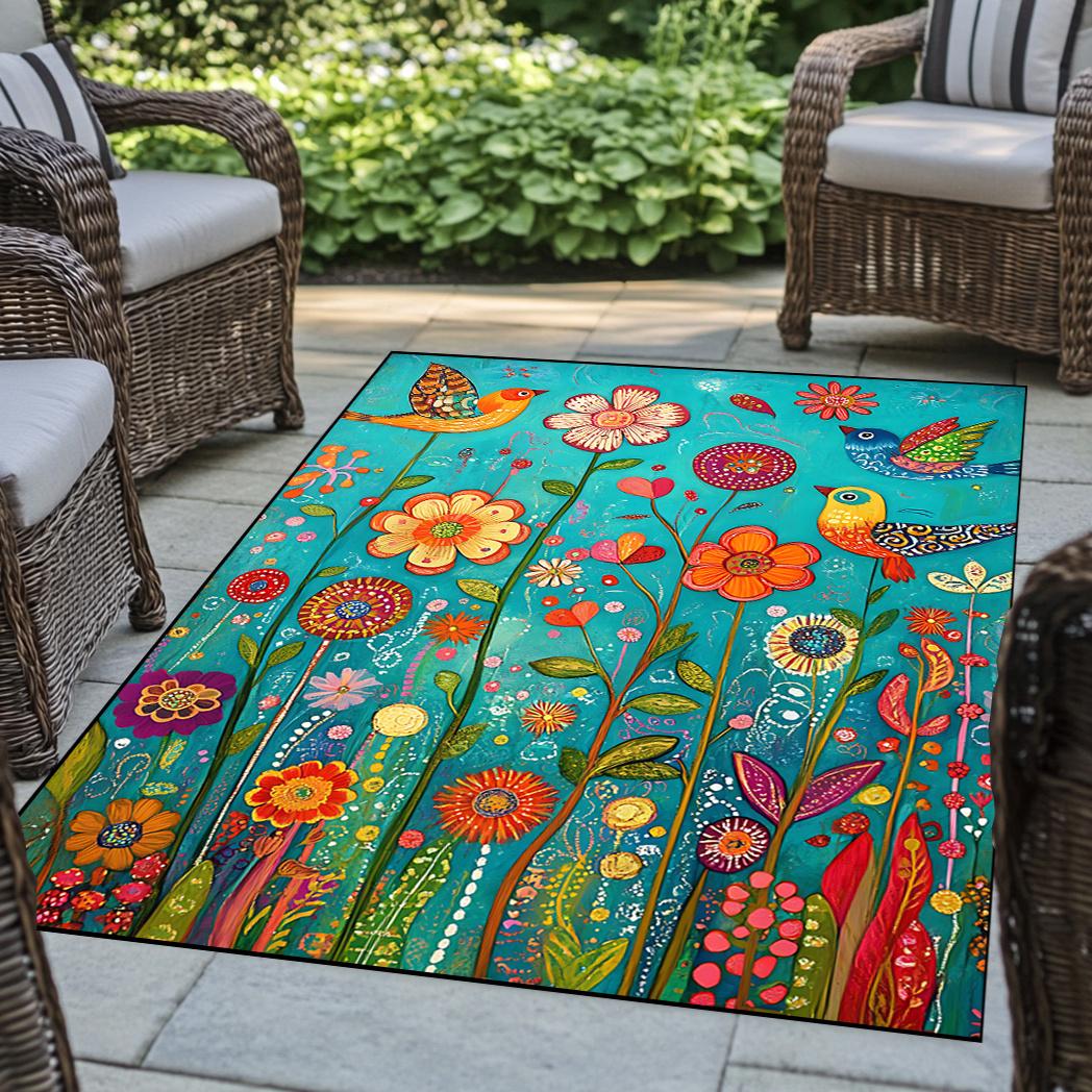 Vintage Floral Rug Vintage Floral Bird Modern Flowers Floor Mats Living Room Bedroom Patio Home Camping Mats Large Area Decor 40x60cm
Vintage Floral Rug Vintage Floral Bird Modern Flowers Floor Mats Living Room Bedroom Patio Home Camping Mats Large Area Decor 40x60cm